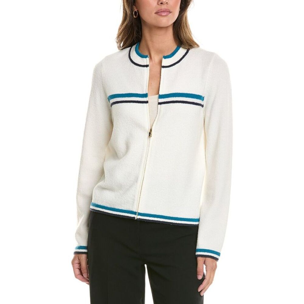 St. John Womens Wool-Blend Jacket, White